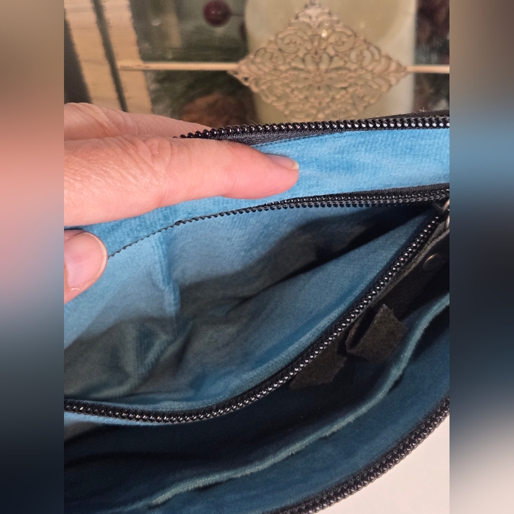 Cheekey's "Cheap Thrills" Blue Oversized Wristlet - Picture 6 of 8